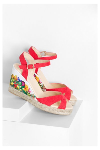 Comprar Desigual - Mujer - Sandalias de cuña con print floral - Bahia - Size 40 al mejor precio