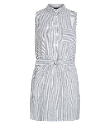 Comprar Teens Grey Stripe D-Ring Belted Shirt Dress al mejor precio