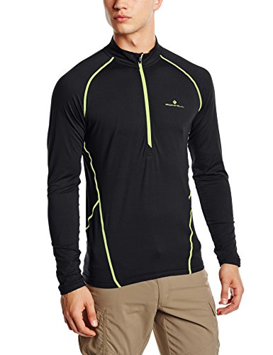 Comprar RONHILL Base Thermal 200 Camiseta de Media Cremallera Caballero, Amarillo Fluorescente, L al mejor precio