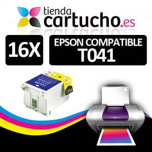 Comprar PACK 16 CARTUCHOS COMPATIBLE EPSON T041PACK 16 CARTUCHOS COMPATIBLE EPSON T041 al mejor precio