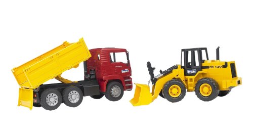 Comprar Bruder 2752 MAN TGA - Camión de construcción y pala cargadora articulada FR130 al mejor precio