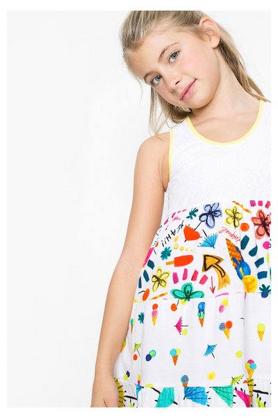 Comprar Desigual - Mujer - Vestido para niña con falda plisada - Jartum - Size 9/10 al mejor precio