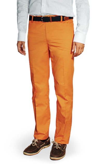 Comprar Chinos naranjas slim fit - Chinos de algodón a medida al mejor precio