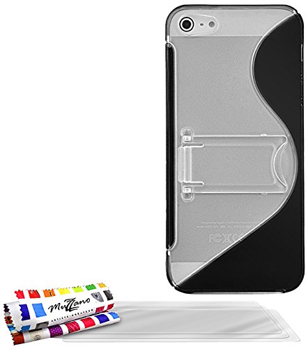 Comprar Muzzano F19348 - Funda para Apple iPhone 5, incluye 3 protectores de pantalla, color negro al mejor precio