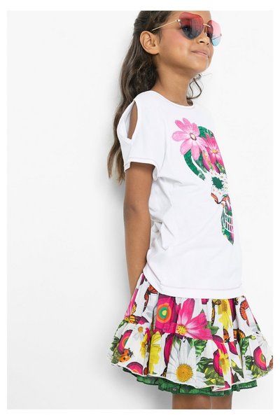 Comprar Desigual - Mujer - Camiseta oversize blanca para niña - Illinois - Size 7/8 al mejor precio