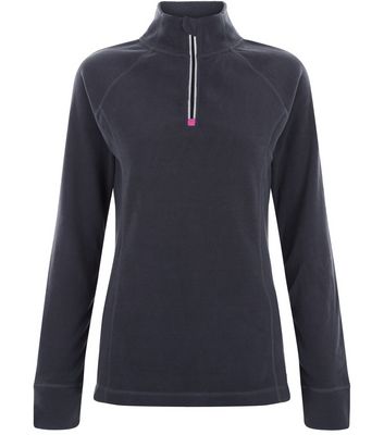 Comprar Grey Fleeced Funnel Neck Long Sleeve Sports Top al mejor precio