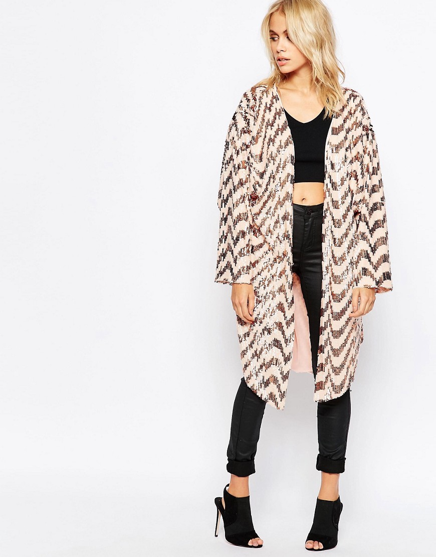 Comprar Kimono largo estilo festival con lentejuelas de Story Of Lola al mejor precio