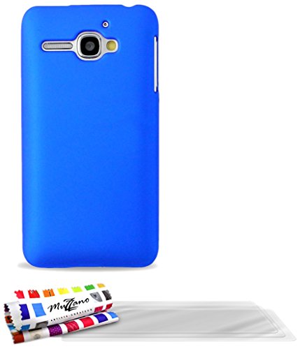 Muzzano F22054 - Funda para Alcatel One Touch Star + 3 protecciones de pantalla, color azul