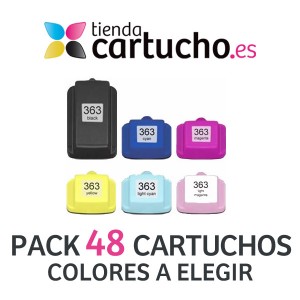 Comprar PACK 48 (ELIJA COLORES) CARTUCHOS COMPATIBLES HP 363PACK 48 (ELIJA COLORES) CARTUCHOS COMPATIBLES HP 363 al mejor precio