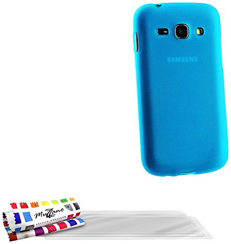 Comprar Muzzano F24929 - Funda para Samsung Galaxy S7272 + 3 protecciones de pantalla, color azul al mejor precio