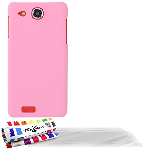 Comprar Muzzano F22026 - Funda para Alcatel One Touch Idol Ultra + 3 protecciones de pantalla, color rosa al mejor precio