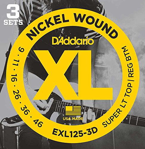 Comprar D'Addario EXL125 3D Nickel - 3 Sets Pack, Superlight Top/Regular Bottom al mejor precio