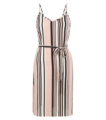 Comprar Petite Pink Stripe Belted Slip Dress al mejor precio