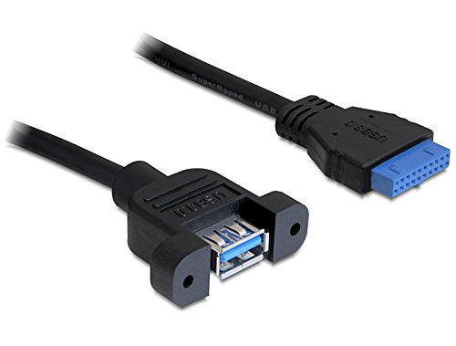 Comprar DeLOCK 0.5m USB 3.0 F/F - Cable USB (3.0 (3.1 Gen 1), USB A, IDC, Hembra/hembra, Negro, 19-p) al mejor precio