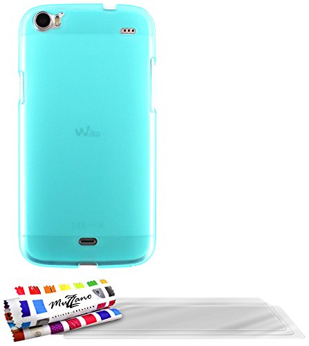 Comprar Muzzano F899215 - Funda para Wiko Darkside + 3 protecciones de pantalla, color azul lago al mejor precio
