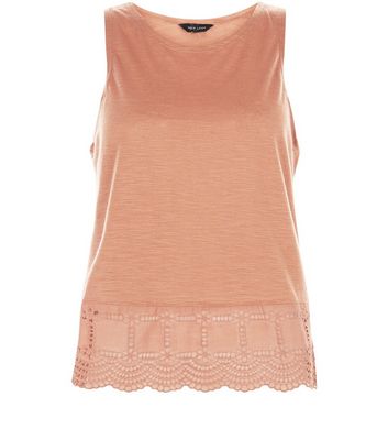 Comprar Tan Broderie Hem Sleeveless Top al mejor precio