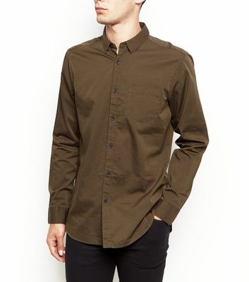Comprar Khaki Long Sleeve Oxford Shirt al mejor precio