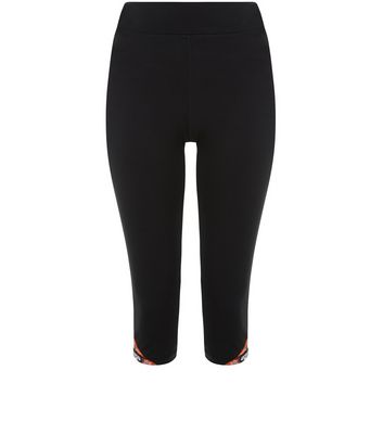 Comprar Black Abstract Print Panel Cropped Sports Leggings al mejor precio