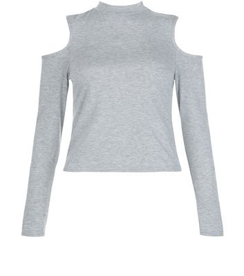 Comprar Teens Grey Long Sleeve Cold Shoulder Top al mejor precio