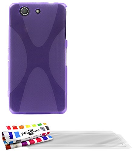 Comprar Muzzano F868914 - Funda para Sony Xperia Z3 Compact, incluye 3 protecciones de pantalla, color violeta al mejor precio