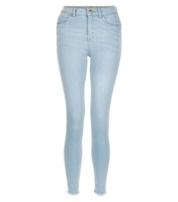 Comprar Light Blue Fray Hem Skinny Jeans al mejor precio