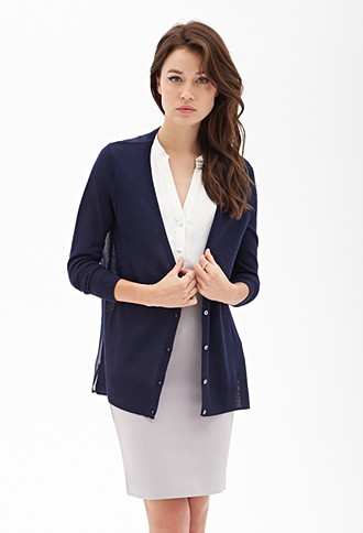 Comprar Cárdigan Cuello-V & Panel Contraste al mejor precio