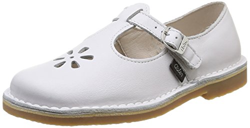 Comprar Aster Dingo - Zapatos de cordones de cuero para niña Blanco Blanc (3) 27 al mejor precio