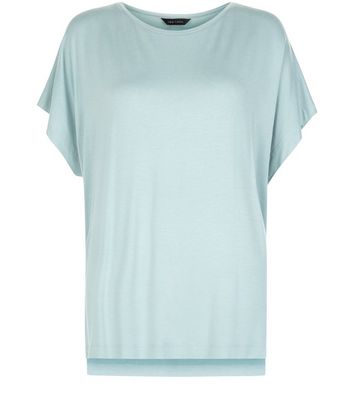 Comprar Light Green Step Hem Oversized T-Shirt al mejor precio