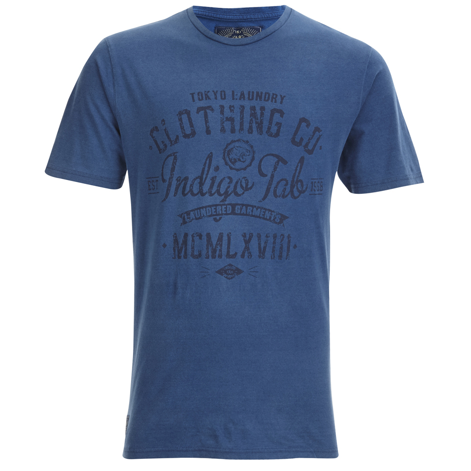Comparar mejores precios Tokyo Laundry Men's Indigo Tiger Acid Wash T-Shirt - Light Indigo - L con descuentos Comprar Tokyo Laundry Men's Indigo Tiger Acid Wash T-Shirt - Light Indigo - L al mejor precio