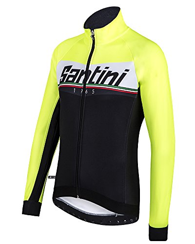 Comprar Santini 365 FW50775MERID - Santini Meridian Warmsant Winter Jacket Flo Yellow/Black Small al mejor precio