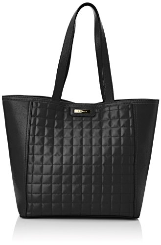 Comprar ESPRIT praktisches Innenleben - Bolsa de la compra de piel sintética mujer, color negro, talla 31x30x14 cm (B x H x T) al mejor precio