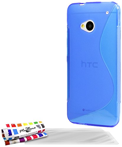 Comprar Muzzano F6727 - Funda para HTC One + 3 protecciónes de pantalla, color azul al mejor precio
