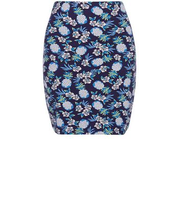 Comprar Blue Pineapple Print Tube Skirt al mejor precio