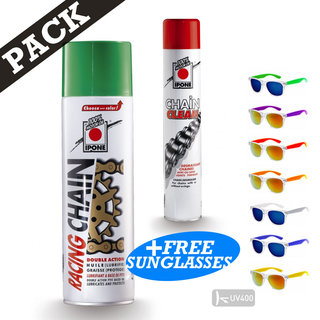 Comprar SPRAY LIMPIA CADENA + SPRAY LUBRICANTE RACING CHAIN VERDE *REGALO GAFAS DE SOL al mejor precio