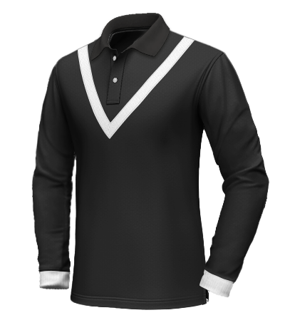 Comprar Polo negro con puños blancos al mejor precio