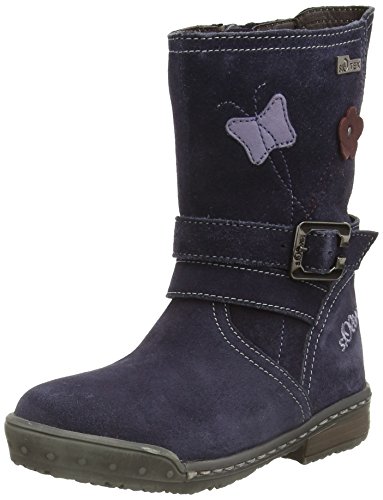 Comprar s.Oliver 36412 - botas de caño bajo de cuero niña, color azul, talla 27 al mejor precio