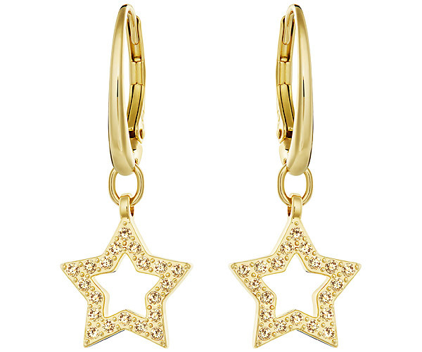 Comprar Swarovski Shiny Pendientes Naranja Chapado en oro al mejor precio