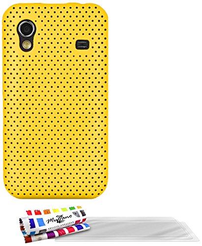Comprar Muzzano Alveolia - Funda para Samsung Galaxy Ace, con 3 protectores de pantalla, color amarillo al mejor precio