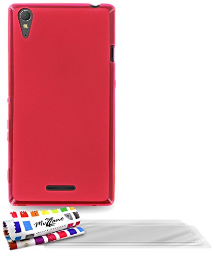 Comprar Muzzano F840962 - Funda para Sony Xperia T3, incluye 3 protecciones de pantalla, color rosa al mejor precio