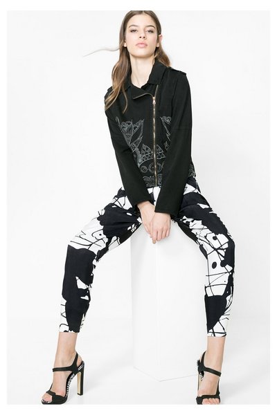 Comprar Desigual - Mujer - Cazadora estampada en blanco y negro - Roca - Size 36 al mejor precio