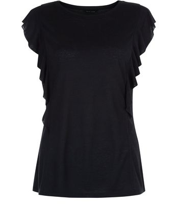 Comprar Black Ruffle Sleeve Top al mejor precio