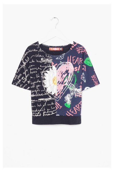 Comprar Desigual - Mujer - Camiseta oversize con purpurina para niña - Kitchener - Size 7/8 al mejor precio