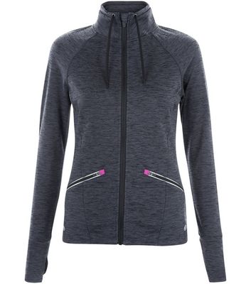 Comprar Dark Grey Space Dye Funnel Neck Sports Jacket al mejor precio