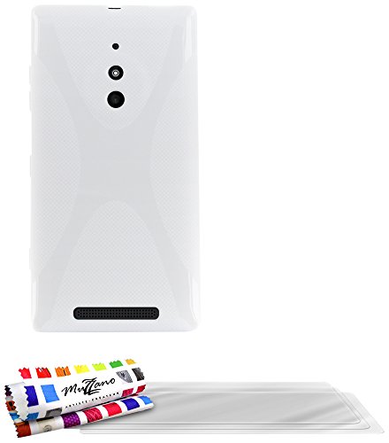 Comprar Muzzano F868884 - Funda para Nokia Lumia 830, incluye 3 protecciones de pantalla, color blanco al mejor precio