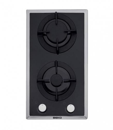 Comprar Beko HDMS 32220 FX hobs - Placa (Incorporado, Gas, Vidrio, Giratorio, Frente, 28.8 cm) Negro al mejor precio