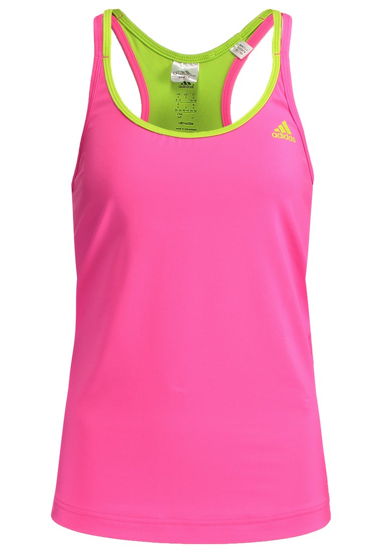 Comprar adidas Performance Camiseta de deporte shock pink/semi solar slime al mejor precio