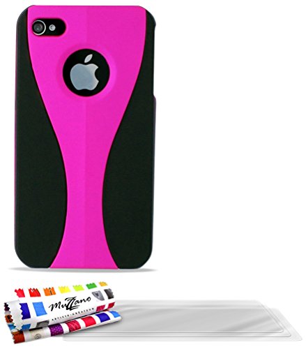 Comprar Muzzano F11327 - Funda para Apple iPhone 4, incluye 3 protectores de pantalla, color rosa caramelo al mejor precio