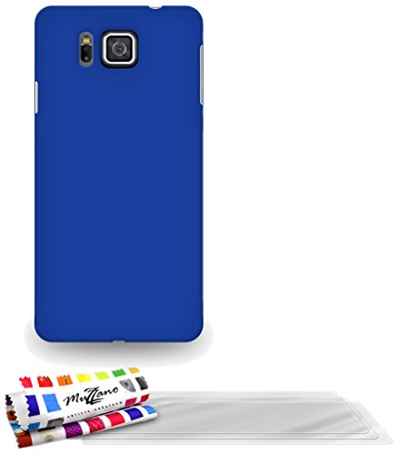 Comprar Muzzano F869420 - Funda para Samsung Galaxy Alpha, incluye 3 protecciones de pantalla, color azul al mejor precio