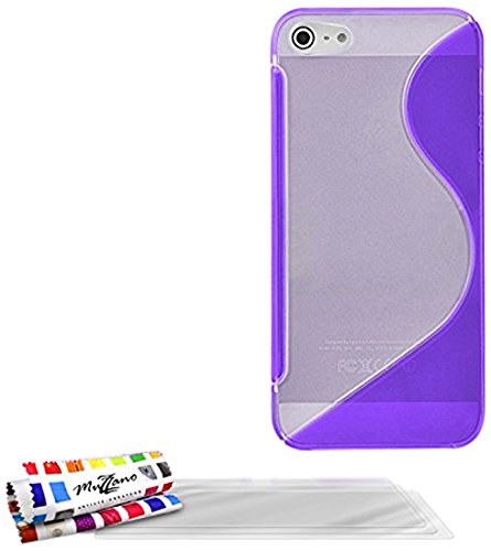Comprar Muzzano F19378 - Funda para Apple iPhone 5, incluye 3 protectores de pantalla, color violeta al mejor precio