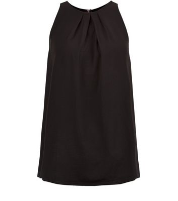 Comprar Black Fine Knit Zip Back Sleeveless Top al mejor precio